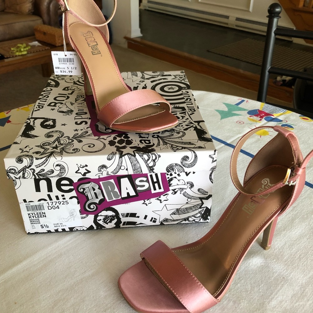 Brash Pink Strap Heels - Size 5.5 (Brand New) - Picture 2 of 3